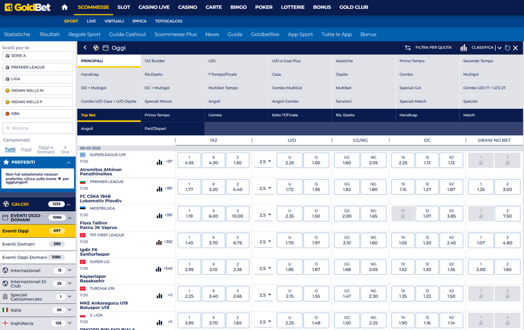 Goldbet Access: Piattaforma di scommesse e casinò online Goldbet Access: Piattaforma di scommesse e casinò online